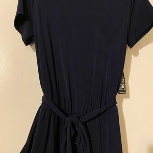 New York and Company navy wide leg jumpsuit